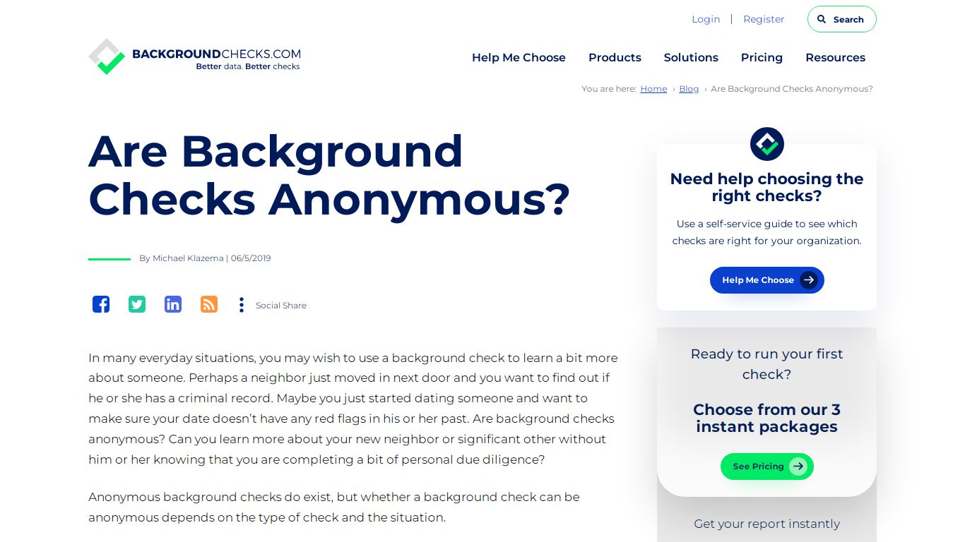 Are Background Checks Anonymous?