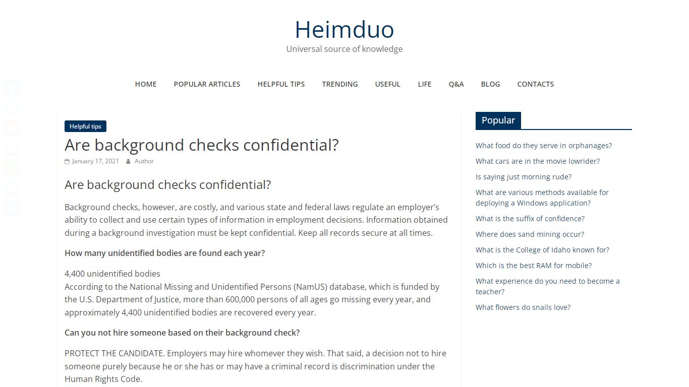 Are background checks confidential? – Heimduo